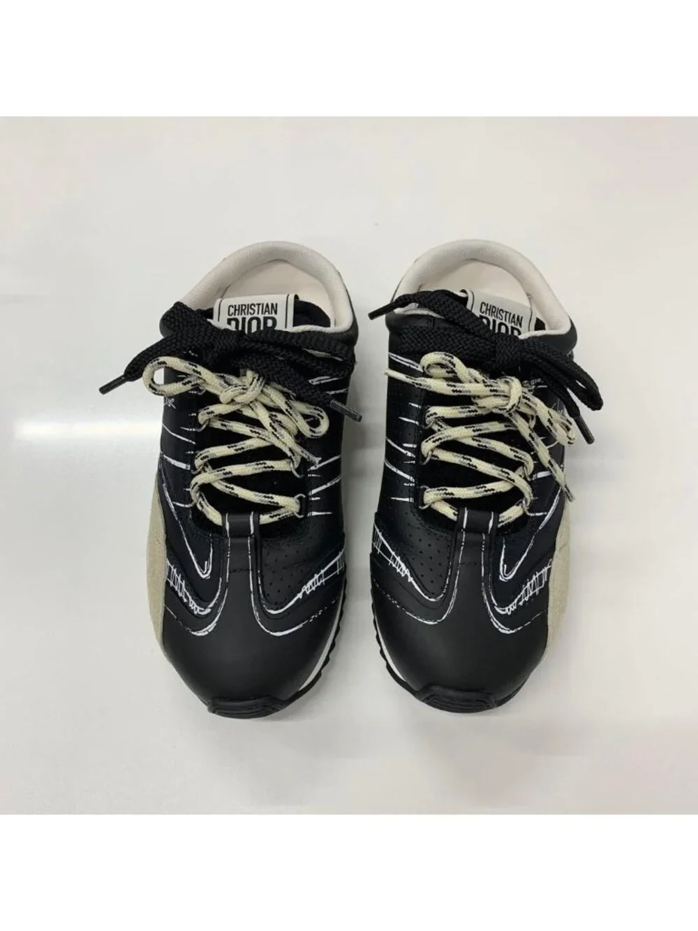 Dior D-sketch Nylon Suede Sneakers